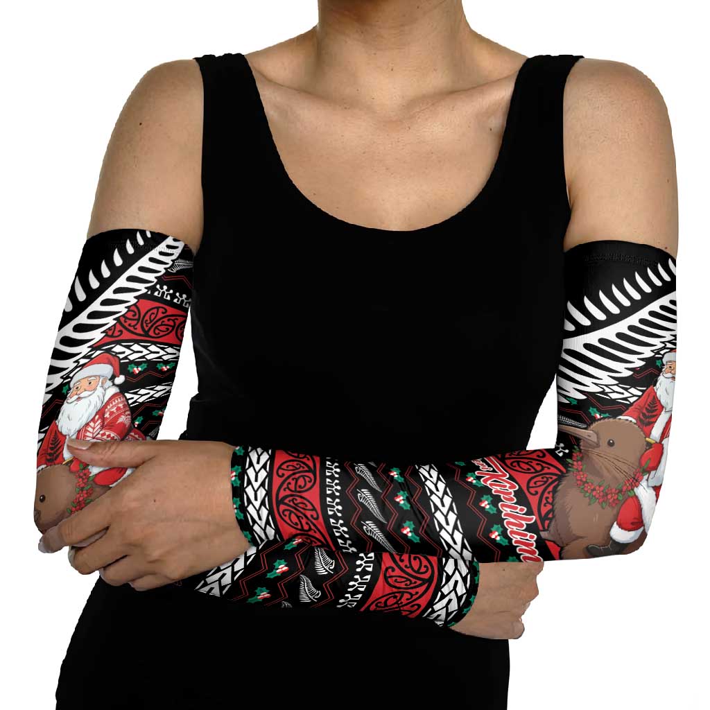 New Zealand Kiwi Santa Christmas Arm Sleeves He Wairua Kirihimete - Polynesian Pride