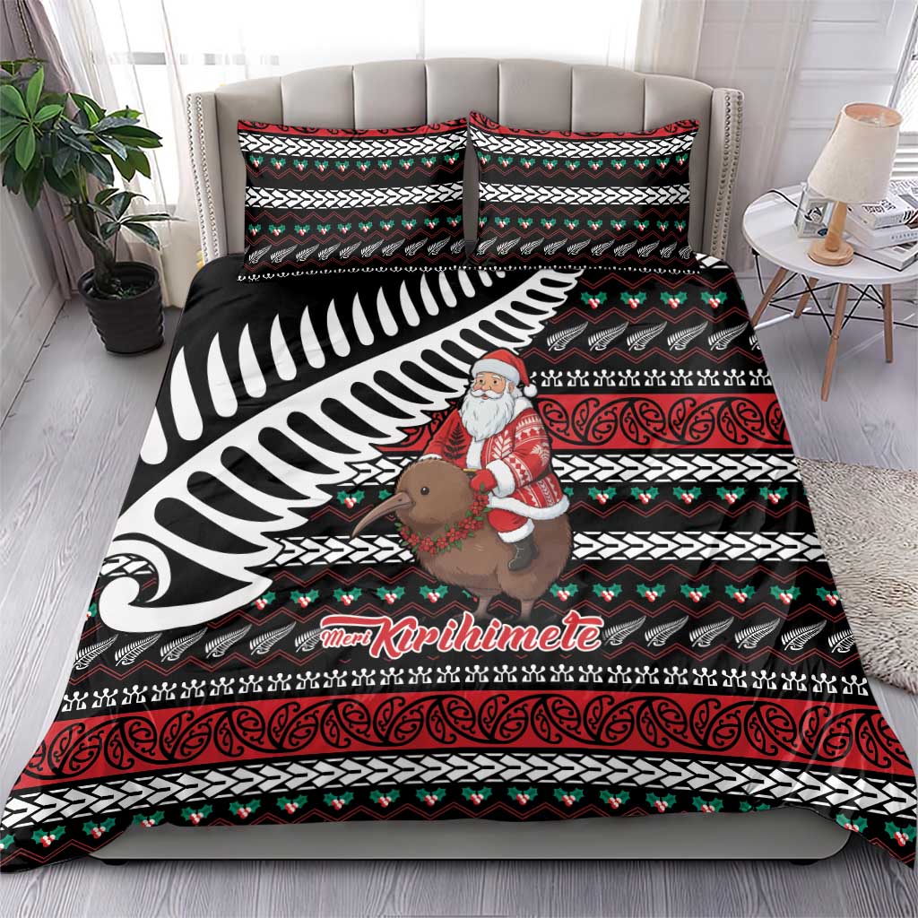 New Zealand Kiwi Santa Christmas Bedding Set He Wairua Kirihimete LT9 - Polynesian Pride