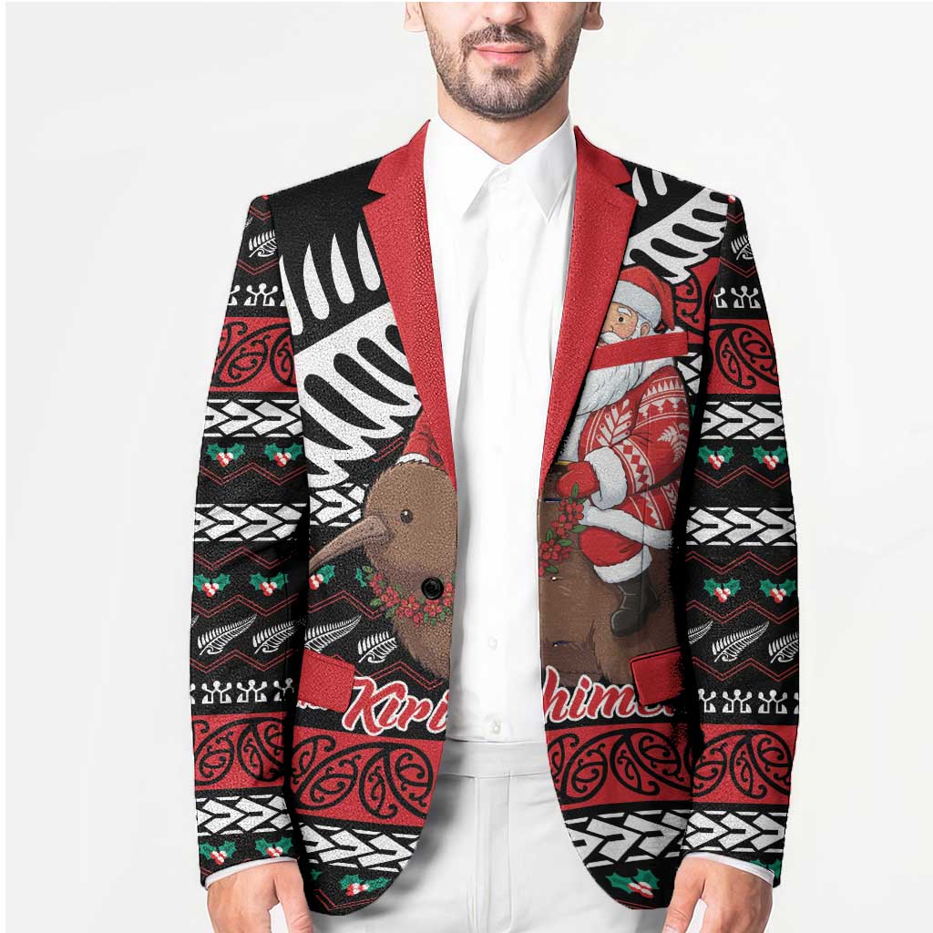 New Zealand Kiwi Santa Christmas Blazer He Wairua Kirihimete LT9 - Polynesian Pride