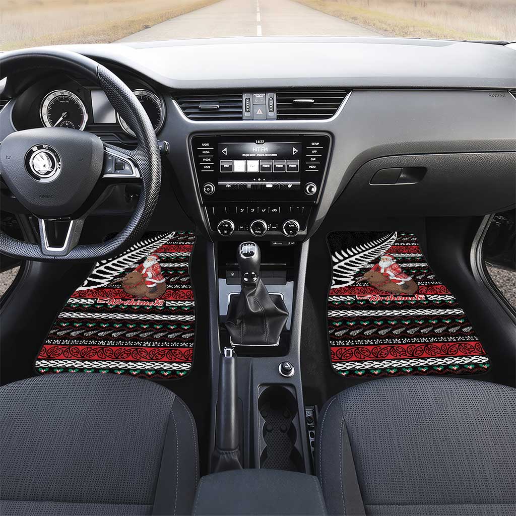New Zealand Kiwi Santa Christmas Car Mats He Wairua Kirihimete - Polynesian Pride