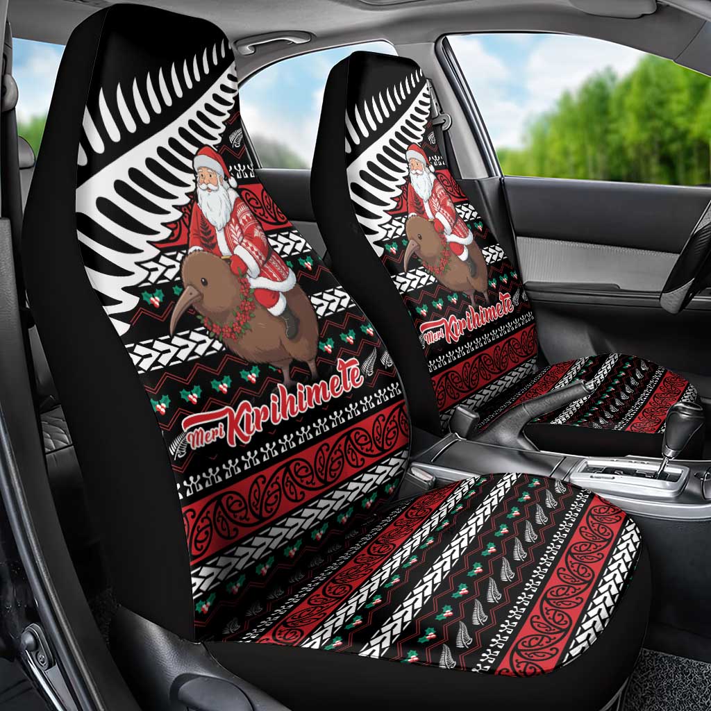 New Zealand Kiwi Santa Christmas Car Seat Cover He Wairua Kirihimete LT9 - Polynesian Pride