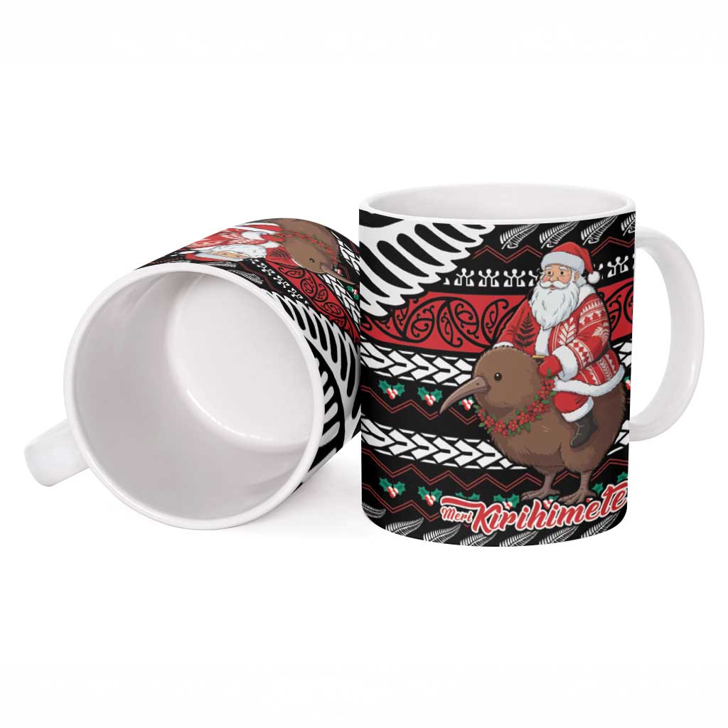 New Zealand Kiwi Santa Christmas Ceramic Mug He Wairua Kirihimete - Polynesian Pride