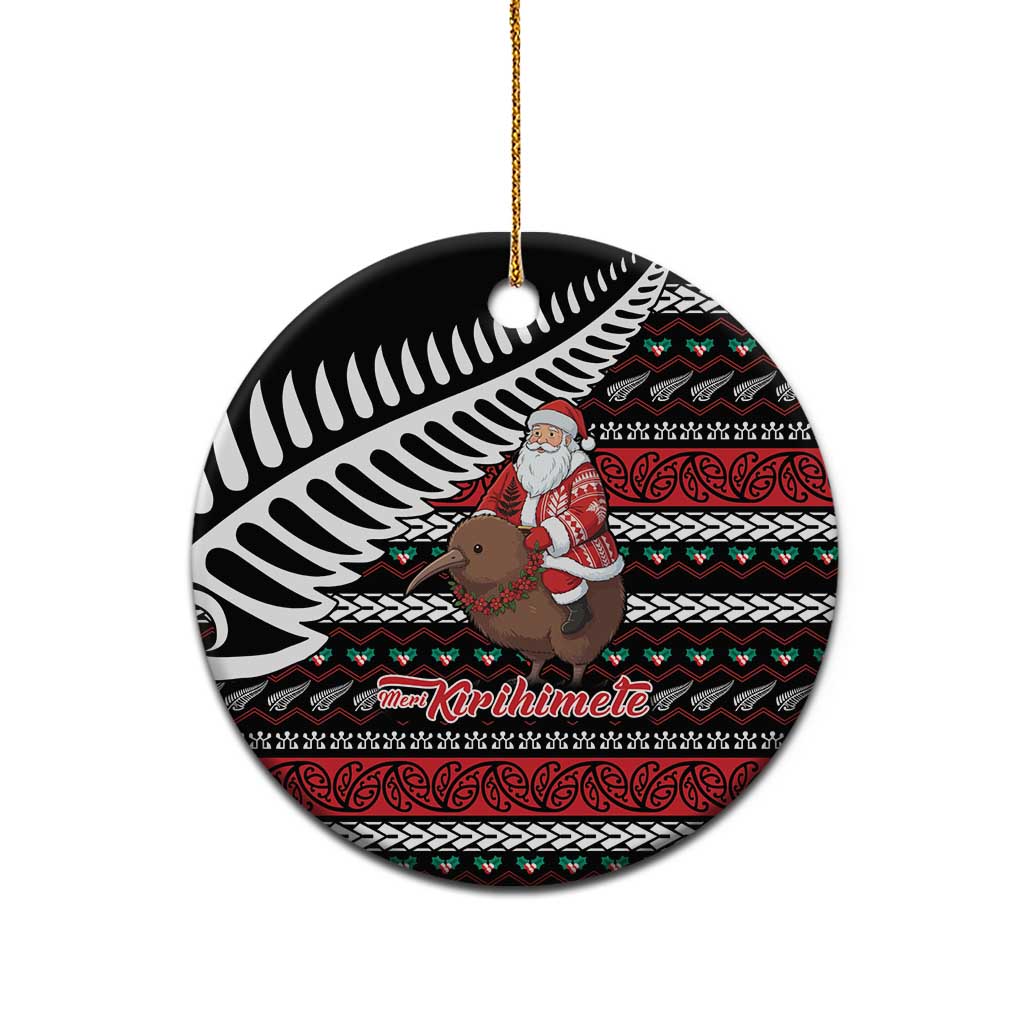 New Zealand Kiwi Santa Christmas Ceramic Ornament He Wairua Kirihimete LT9 - Polynesian Pride