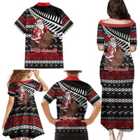 New Zealand Kiwi Santa Christmas Family Matching Puletasi and Hawaiian Shirt He Wairua Kirihimete - Polynesian Pride