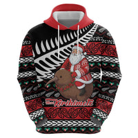 New Zealand Kiwi Santa Christmas Hoodie He Wairua Kirihimete - Polynesian Pride
