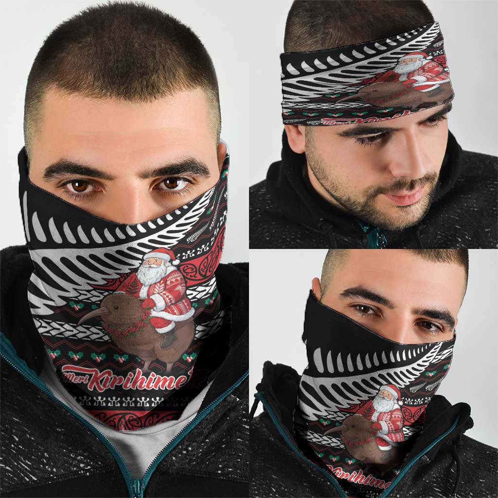 New Zealand Kiwi Santa Christmas Neck Gaiter He Wairua Kirihimete - Polynesian Pride