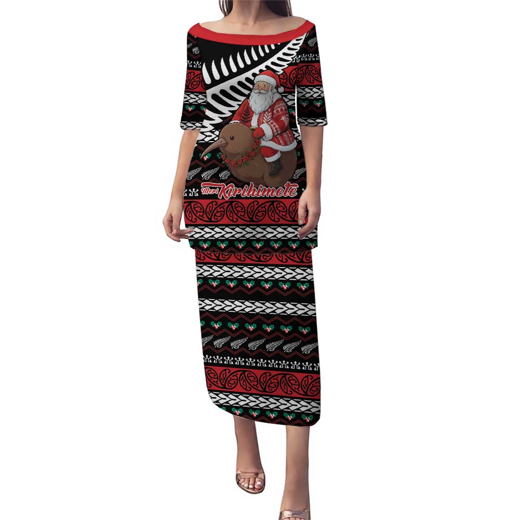 New Zealand Kiwi Santa Christmas Puletasi He Wairua Kirihimete - Polynesian Pride