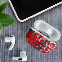 Personalised New Zealand Koru Pohutukawa AirPods Case Meri Kirihimete Aroha for Christmas - Polynesian Pride