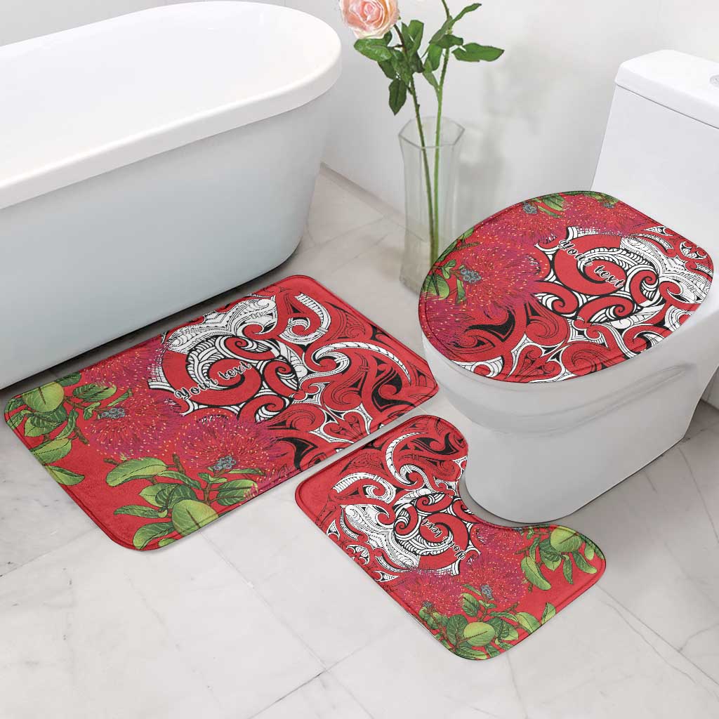Personalised New Zealand Koru Pohutukawa Bathroom Set Meri Kirihimete Aroha for Christmas - Polynesian Pride
