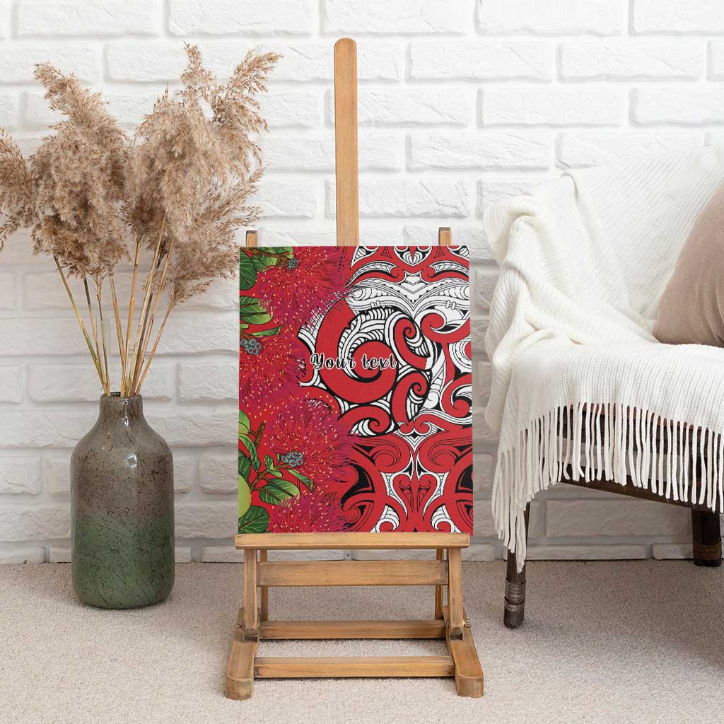 Personalised New Zealand Koru Pohutukawa Canvas Wall Art Meri Kirihimete Aroha for Christmas LT9 - Polynesian Pride