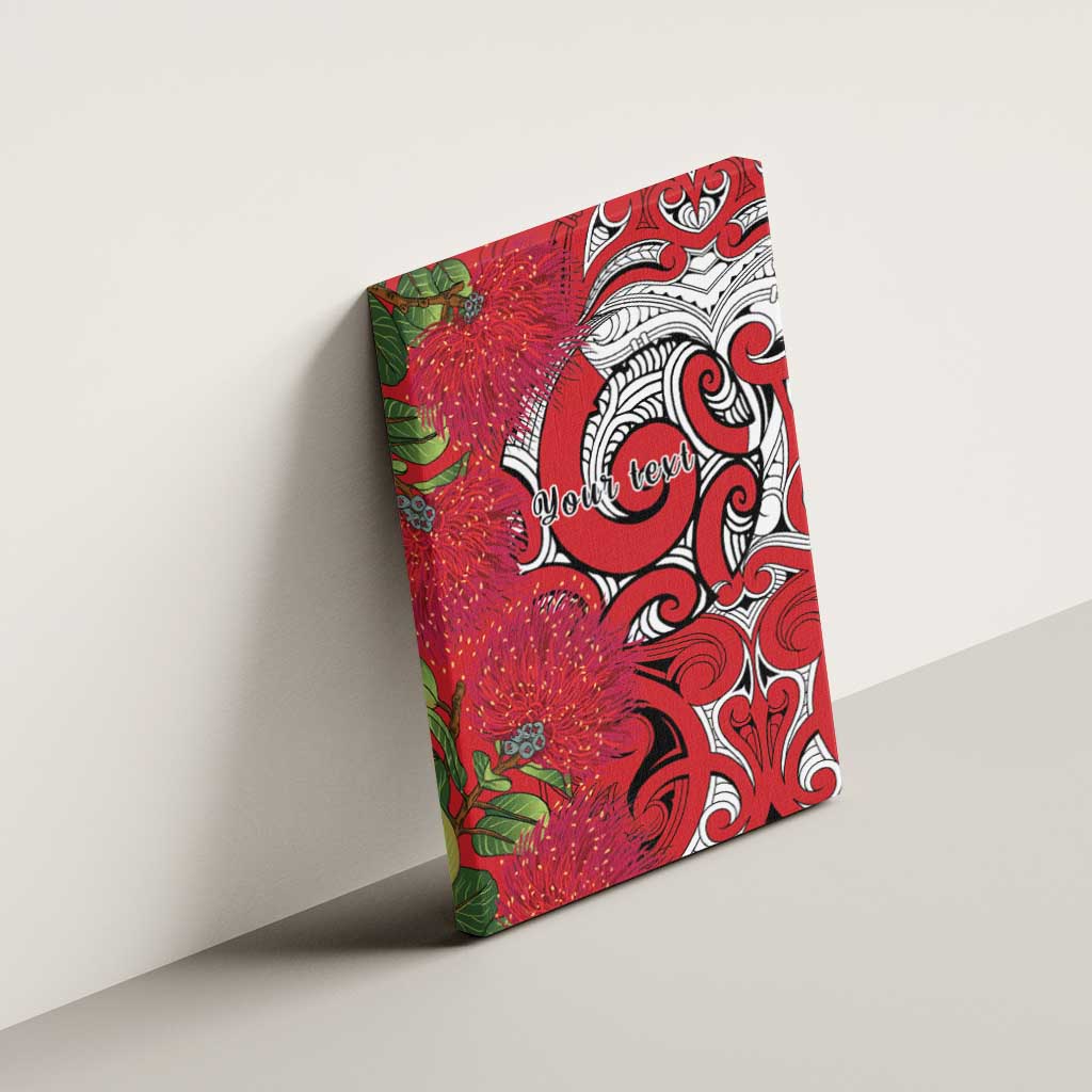 Personalised New Zealand Koru Pohutukawa Canvas Wall Art Meri Kirihimete Aroha for Christmas LT9 - Polynesian Pride