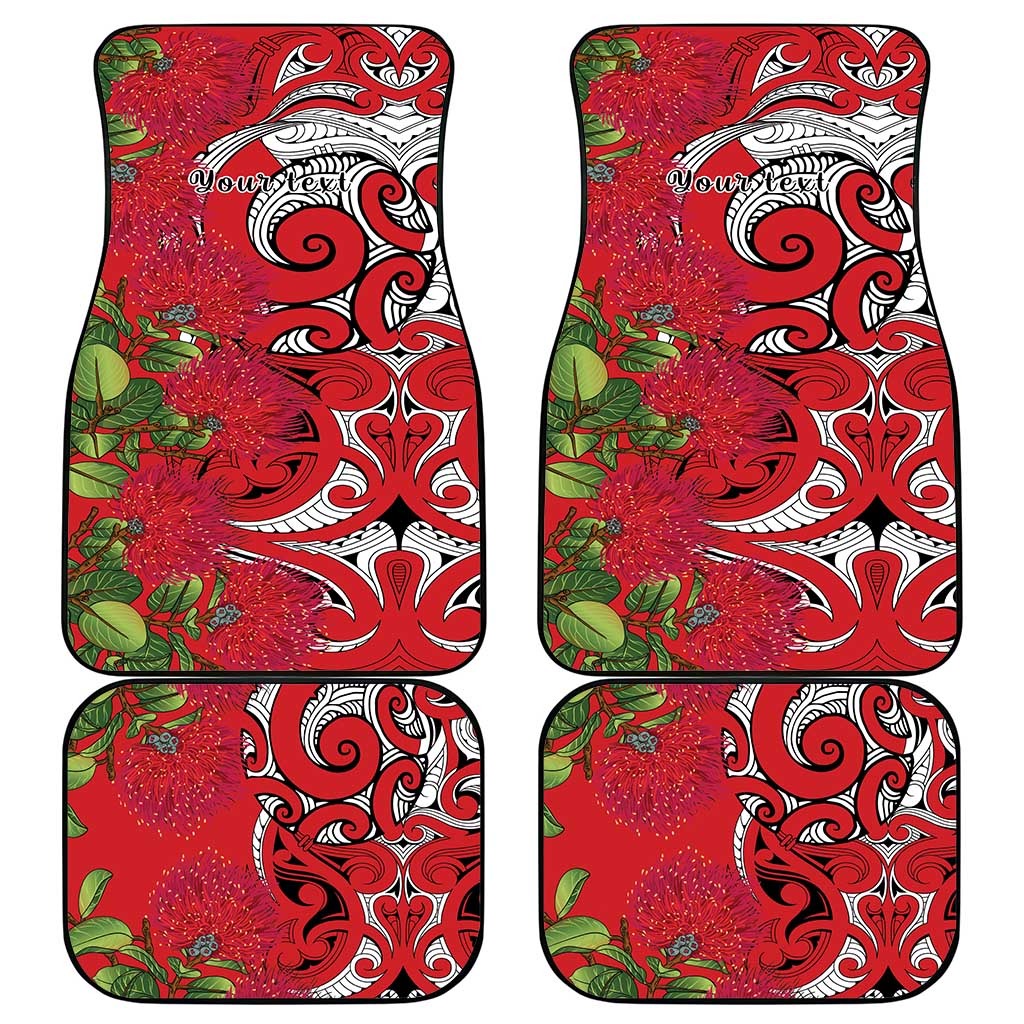 Personalised New Zealand Koru Pohutukawa Car Mats Meri Kirihimete Aroha for Christmas LT9 - Polynesian Pride