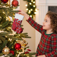Personalised New Zealand Koru Pohutukawa Christmas Stocking Meri Kirihimete Aroha for Christmas - Polynesian Pride