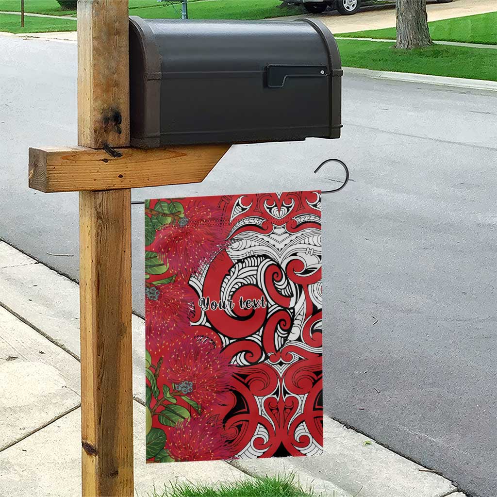 Personalised New Zealand Koru Pohutukawa Garden Flag Meri Kirihimete Aroha for Christmas - Polynesian Pride