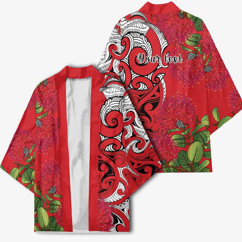 Personalised New Zealand Koru Pohutukawa Kimono Meri Kirihimete Aroha for Christmas - Polynesian Pride