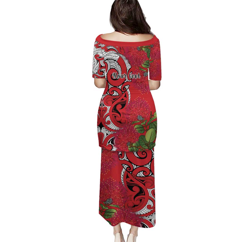 Personalised New Zealand Koru Pohutukawa Puletasi Meri Kirihimete Aroha for Christmas LT9 - Polynesian Pride