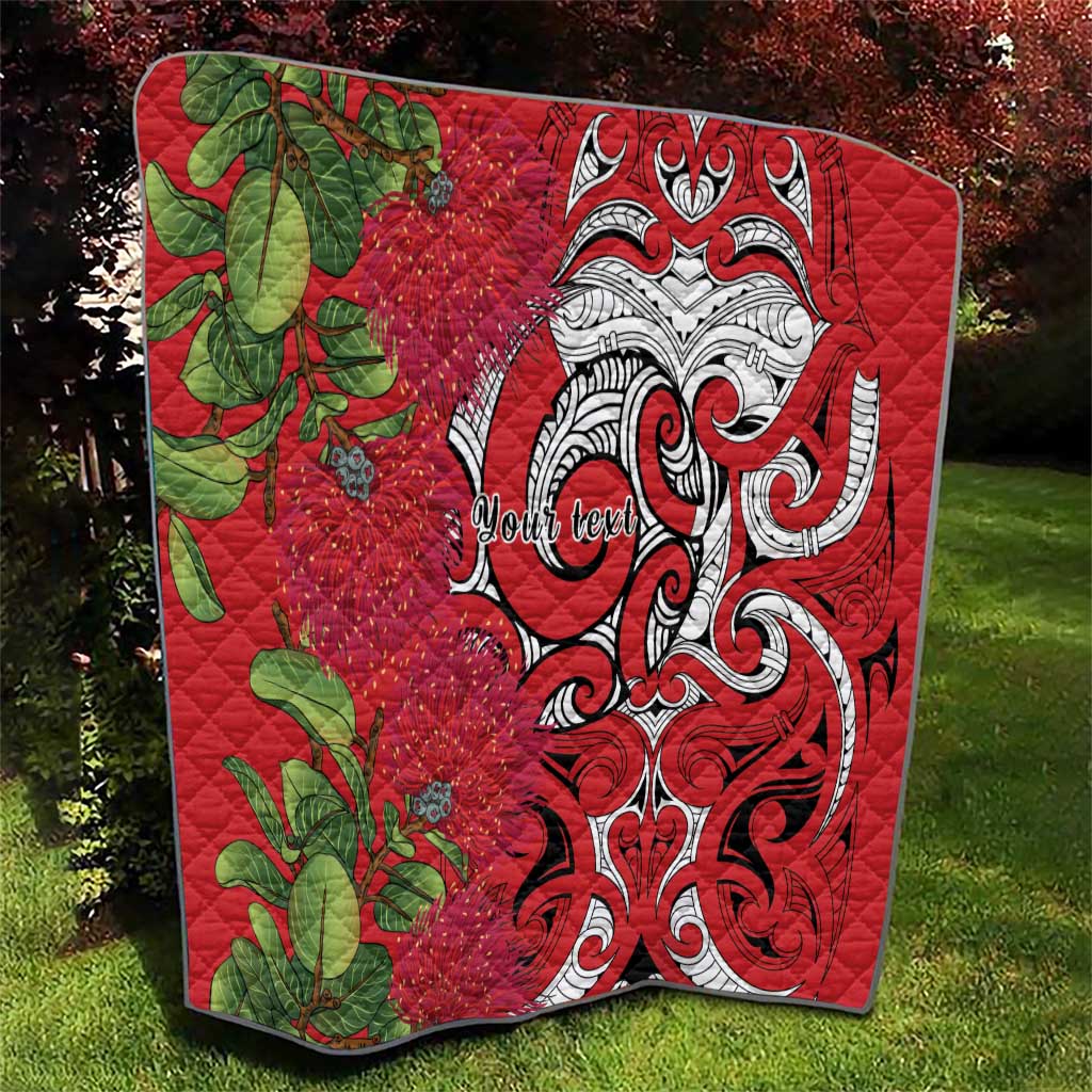Personalised New Zealand Koru Pohutukawa Quilt Meri Kirihimete Aroha for Christmas LT9 - Polynesian Pride