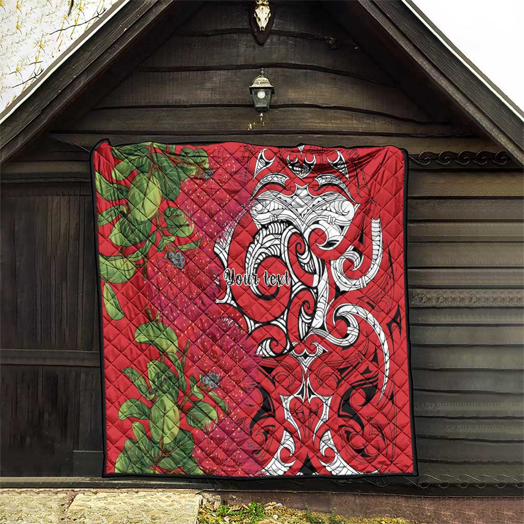 Personalised New Zealand Koru Pohutukawa Quilt Meri Kirihimete Aroha for Christmas LT9 - Polynesian Pride