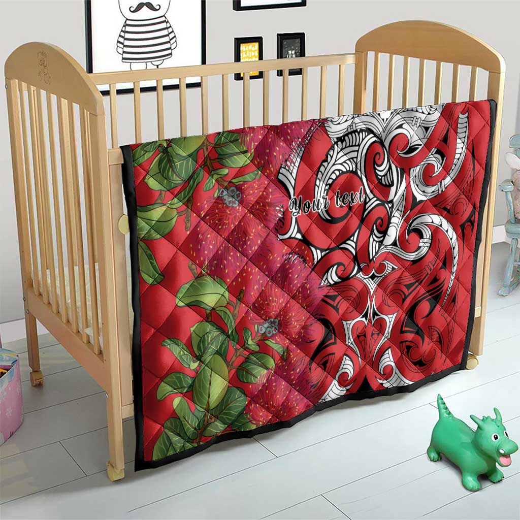 Personalised New Zealand Koru Pohutukawa Quilt Meri Kirihimete Aroha for Christmas LT9 - Polynesian Pride
