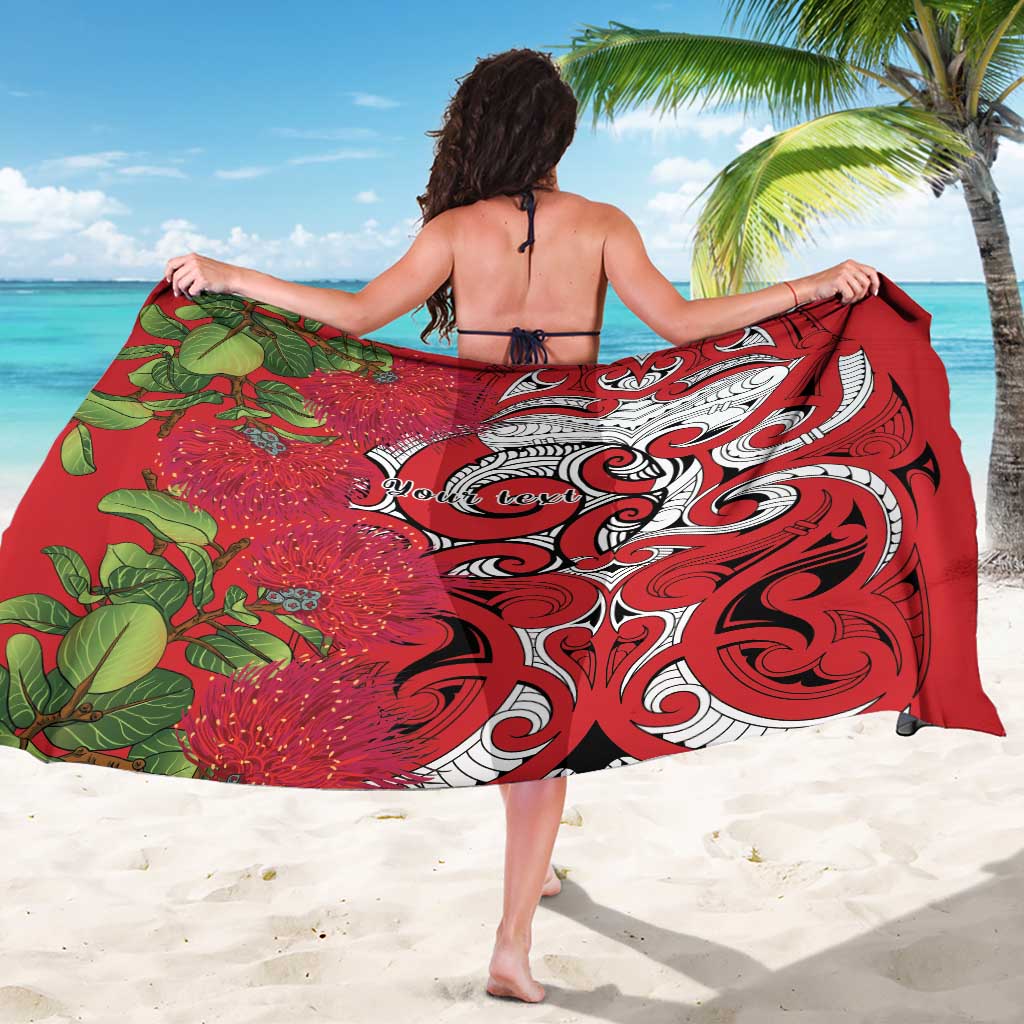 Personalised New Zealand Koru Pohutukawa Sarong Meri Kirihimete Aroha for Christmas LT9 - Polynesian Pride