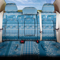 Hawaiian Hibiscus Honu Back Car Seat Cover Blue Mele Kalikimaka Palaka Spirit - Polynesian Pride