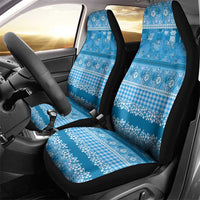 Hawaiian Hibiscus Honu Car Seat Cover Blue Mele Kalikimaka Palaka Spirit - Polynesian Pride