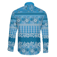 Hawaiian Hibiscus Honu Family Matching Puletasi and Hawaiian Shirt Blue Mele Kalikimaka Palaka Spirit LT9 - Polynesian Pride