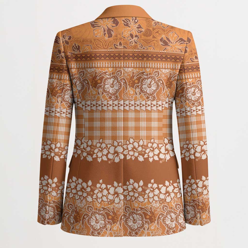 Hawaiian Hibiscus Honu Blazer Gold Mele Kalikimaka Palaka Spirit - Polynesian Pride