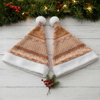 Hawaiian Hibiscus Honu Christmas Santa Hat Gold Mele Kalikimaka Palaka Spirit - Polynesian Pride