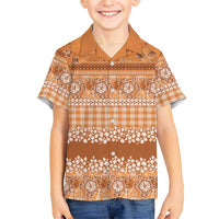 Hawaiian Hibiscus Honu Family Matching Puletasi and Hawaiian Shirt Gold Mele Kalikimaka Palaka Spirit LT9 - Polynesian Pride
