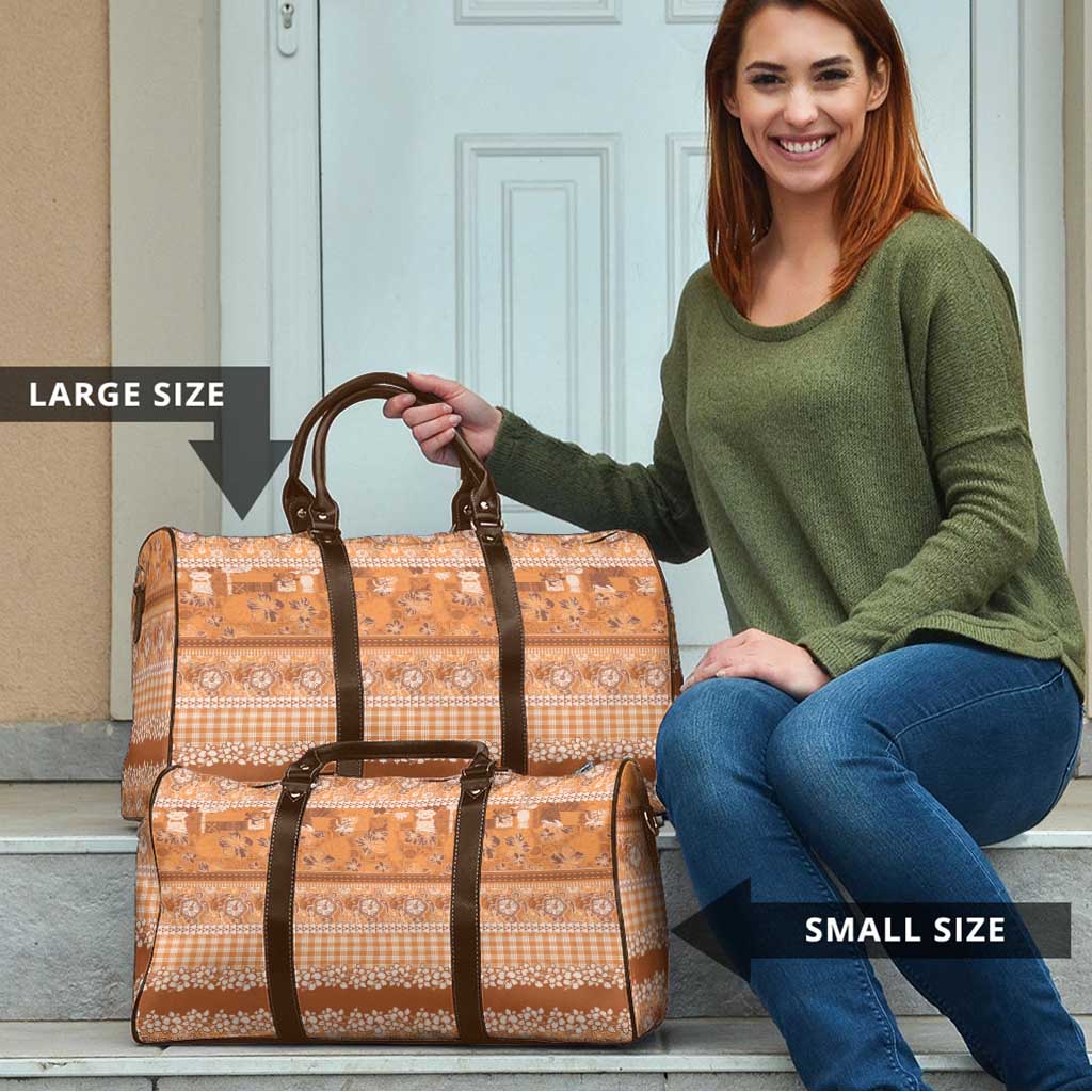 Hawaiian Hibiscus Honu Travel Bag Gold Mele Kalikimaka Palaka Spirit - Polynesian Pride