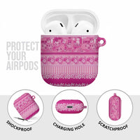Hawaiian Hibiscus Honu AirPods Case Pink Mele Kalikimaka Palaka Spirit - Polynesian Pride
