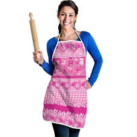 Hawaiian Hibiscus Honu Apron Pink Mele Kalikimaka Palaka Spirit - Polynesian Pride
