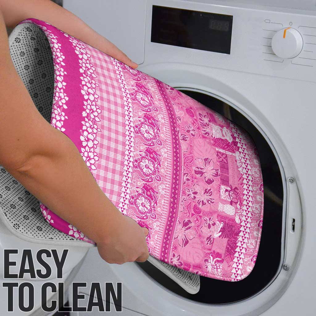 Hawaiian Hibiscus Honu Bathroom Set Pink Mele Kalikimaka Palaka Spirit - Polynesian Pride