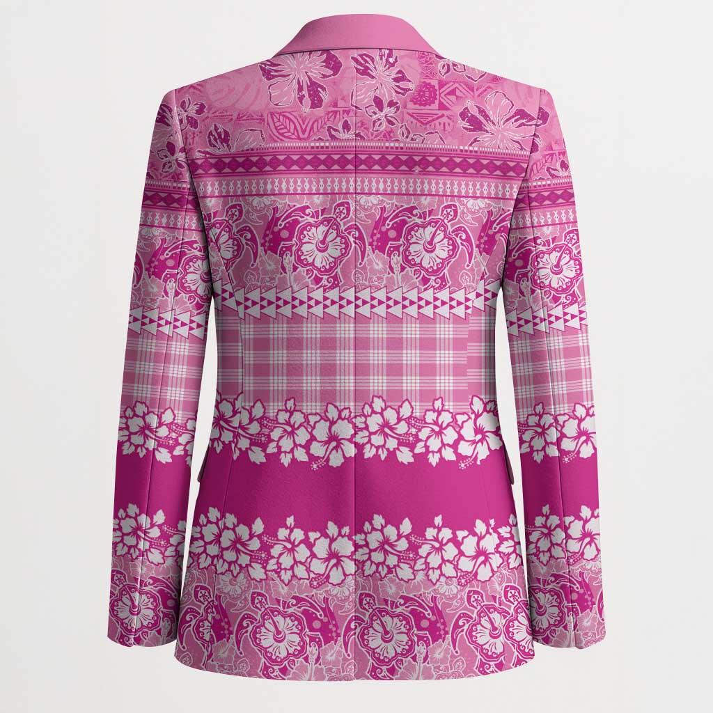 Hawaiian Hibiscus Honu Blazer Pink Mele Kalikimaka Palaka Spirit - Polynesian Pride