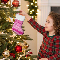 Hawaiian Hibiscus Honu Christmas Stocking Pink Mele Kalikimaka Palaka Spirit - Polynesian Pride