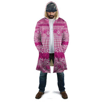 Hawaiian Hibiscus Honu Cloak Pink Mele Kalikimaka Palaka Spirit - Polynesian Pride