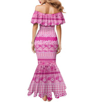 Hawaiian Hibiscus Honu Mermaid Dress Pink Mele Kalikimaka Palaka Spirit - Polynesian Pride