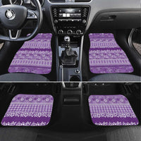 Hawaiian Hibiscus Honu Car Mats Purple Mele Kalikimaka Palaka Spirit - Polynesian Pride