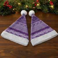 Hawaiian Hibiscus Honu Christmas Santa Hat Purple Mele Kalikimaka Palaka Spirit - Polynesian Pride
