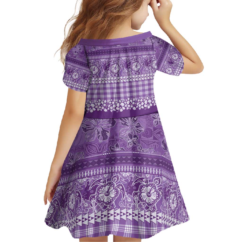 Hawaiian Hibiscus Honu Family Matching Off Shoulder Maxi Dress and Hawaiian Shirt Purple Mele Kalikimaka Palaka Spirit - Polynesian Pride