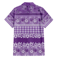 Hawaiian Hibiscus Honu Hawaiian Shirt Purple Mele Kalikimaka Palaka Spirit - Polynesian Pride