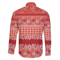 Hawaiian Hibiscus Honu Family Matching Off Shoulder Short Dress and Hawaiian Shirt Red Mele Kalikimaka Palaka Spirit - Polynesian Pride