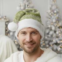 Hawaiian Hibiscus Honu Christmas Santa Hat Sage Green Mele Kalikimaka Palaka Spirit - Polynesian Pride