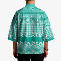 Hawaiian Hibiscus Honu Kimono Turquoise Mele Kalikimaka Palaka Spirit - Polynesian Pride