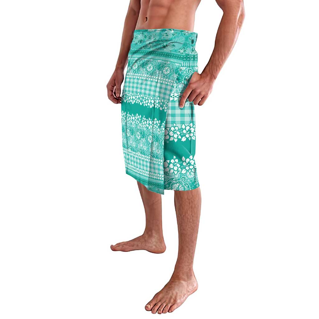 Hawaiian Hibiscus Honu Lavalava Turquoise Mele Kalikimaka Palaka Spirit - Polynesian Pride