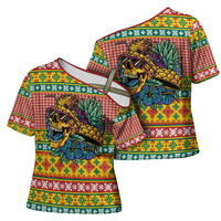 Hawaiian Pineapples Skull Cross Shoulder Shirt Mele Kalikimaka Palaka Quilt Pattern - Polynesian Pride