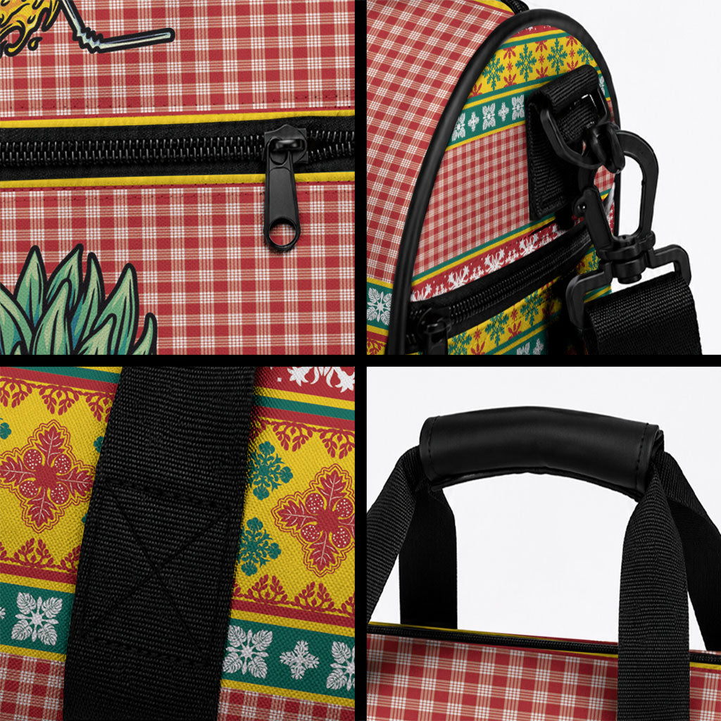 Hawaiian Pineapples Skull Duffle Bag Mele Kalikimaka Palaka Quilt Pattern LT9 - Polynesian Pride