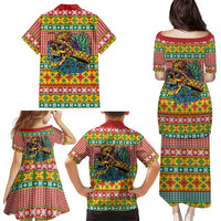 Hawaiian Pineapples Skull Family Matching Puletasi and Hawaiian Shirt Mele Kalikimaka Palaka Quilt Pattern LT9 - Polynesian Pride
