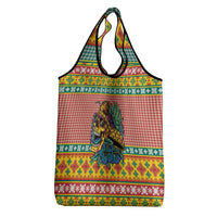 Hawaiian Pineapples Skull Grocery Bag Mele Kalikimaka Palaka Quilt Pattern - Polynesian Pride